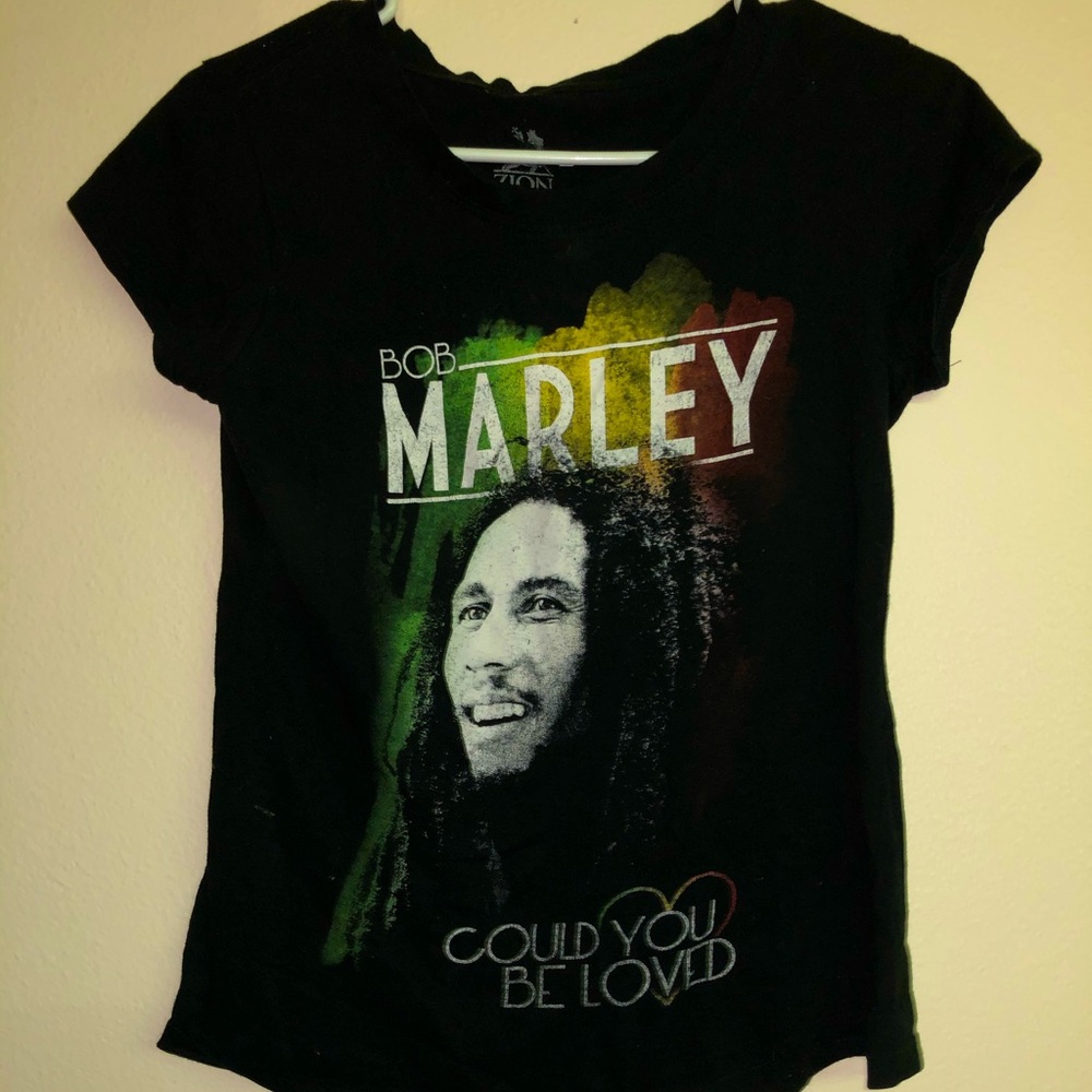 Large Black Bob Marley Graphic Tee